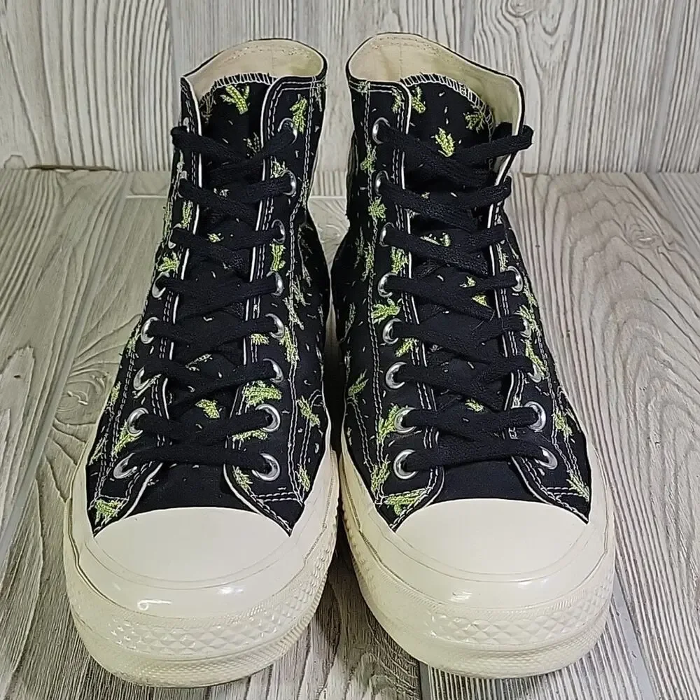 Converse Chuck 70 Prep Embroidery High Cactus Sneakers Mens 9.5 Womens 11.5 - Picture 4 of 14